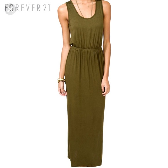 Forever 21 Dresses & Skirts - Olive Green Maxi Dress